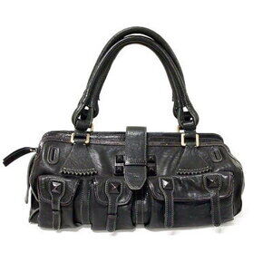 Chloe studded handbag black Nero Black padlock key Leather bag
